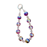 Maxbell Phone Charm Strap Ornament Fashion Phone Accessories Pendant Beaded Bracelet Purple