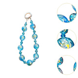 Maxbell Phone Charm Strap Ornament Fashion Phone Accessories Pendant Beaded Bracelet Blue