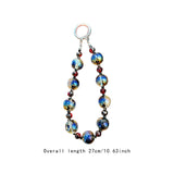 Maxbell Phone Charm Strap Ornament Fashion Phone Accessories Pendant Beaded Bracelet Black