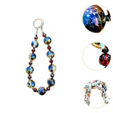 Maxbell Phone Charm Strap Ornament Fashion Phone Accessories Pendant Beaded Bracelet Black