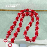 Maxbell Bag Chain Stylish Lightweight Removable 50" for Purse Shoulder Bag Accessory Red