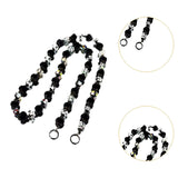 Maxbell Bag Chain Stylish Lightweight Removable 50" for Purse Shoulder Bag Accessory Black