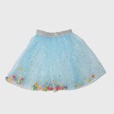 Maxbell 3 Pieces Fairy Wings Tutu Skirt and Stick Set for Girls Cute Princess Cosplay Blue