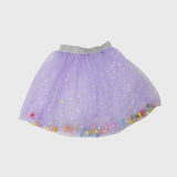 Maxbell 3 Pieces Fairy Wings Tutu Skirt and Stick Set for Girls Cute Princess Cosplay Purple