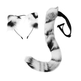 Maxbell Cat Ears and Tail Set Plush Ears Headband for Holiday Animals Themed Parties