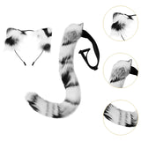 Maxbell Cat Ears and Tail Set Plush Ears Headband for Holiday Animals Themed Parties