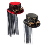 Maxbell Steampunk Top Hat for Adults Gothic Fedora for Theme Party Role Play