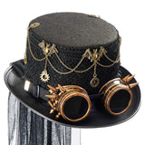 Maxbell Steampunk Top Hat for Adults Gothic Fedora for Theme Party Role Play