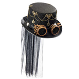 Maxbell Steampunk Top Hat for Adults Gothic Fedora for Theme Party Role Play