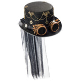 Maxbell Steampunk Top Hat for Adults Gothic Fedora for Theme Party Role Play