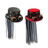 Maxbell Steampunk Top Hat for Adults Gothic Fedora for Theme Party Role Play