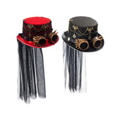 Maxbell Steampunk Top Hat for Adults Gothic Fedora for Theme Party Role Play