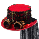 Maxbell Steampunk Top Hat for Adults Gothic Fedora for Theme Party Role Play