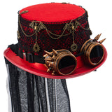 Maxbell Steampunk Top Hat for Adults Gothic Fedora for Theme Party Role Play