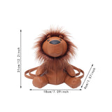 Maxbell Leather Backpack Creative Realistic Funny Rucksack for Cat Lovers Kids Women Brown