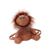 Maxbell Leather Backpack Creative Realistic Funny Rucksack for Cat Lovers Kids Women Brown