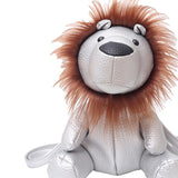 Maxbell Leather Backpack Creative Realistic Funny Rucksack for Cat Lovers Kids Women Silver