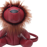 Maxbell Leather Backpack Creative Realistic Funny Rucksack for Cat Lovers Kids Women Red