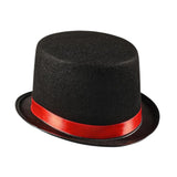 Maxbell Black Top Hat Dance Hat Fedoras for Nightclub Carnival Theme Parties