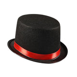 Maxbell Black Top Hat Dance Hat Fedoras for Nightclub Carnival Theme Parties