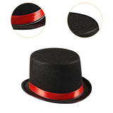 Maxbell Black Top Hat Dance Hat Fedoras for Nightclub Carnival Theme Parties