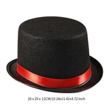 Maxbell Black Top Hat Dance Hat Fedoras for Nightclub Carnival Theme Parties