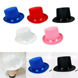 Maxbell Top Hat Flat Top Funky Magician Hat for Stage Performance Nightclub Festival Blue