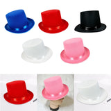 Maxbell Top Hat Flat Top Funky Magician Hat for Stage Performance Nightclub Festival Blue