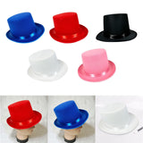 Maxbell Top Hat Flat Top Funky Magician Hat for Stage Performance Nightclub Festival Blue