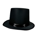 Maxbell Top Hat Flat Top Funky Magician Hat for Stage Performance Nightclub Festival Black