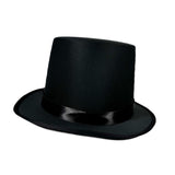 Maxbell Top Hat Flat Top Funky Magician Hat for Stage Performance Nightclub Festival Black
