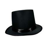 Maxbell Top Hat Flat Top Funky Magician Hat for Stage Performance Nightclub Festival Black