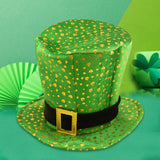 Maxbell St Patrick's Day Hat Green Top Hat for Festival Masquerade Stage Performance Style A