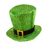 Maxbell St Patrick's Day Hat Green Top Hat for Festival Masquerade Stage Performance Style A