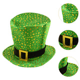 Maxbell St Patrick's Day Hat Green Top Hat for Festival Masquerade Stage Performance Style A