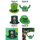 Maxbell St Patrick's Day Hat Green Top Hat for Festival Masquerade Stage Performance Style A