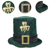 Maxbell St Patrick's Day Hat Green Top Hat for Festival Masquerade Stage Performance Style C