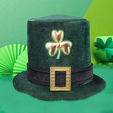 Maxbell St Patrick's Day Hat Green Top Hat for Festival Masquerade Stage Performance Style C