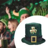 Maxbell St Patrick's Day Hat Green Top Hat for Festival Masquerade Stage Performance Style C