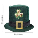 Maxbell St Patrick's Day Hat Green Top Hat for Festival Masquerade Stage Performance Style C