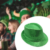Maxbell St Patrick's Day Hat Green Top Hat for Festival Masquerade Stage Performance Style D