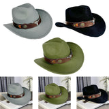 Maxbell Cowboy Hat Versatile Photo Props Comfortable Sunhat for Camping Party Travel Gray