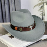 Maxbell Cowboy Hat Versatile Photo Props Comfortable Sunhat for Camping Party Travel Gray
