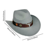 Maxbell Cowboy Hat Versatile Photo Props Comfortable Sunhat for Camping Party Travel Gray