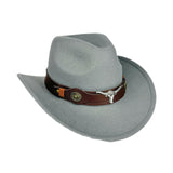 Maxbell Cowboy Hat Versatile Photo Props Comfortable Sunhat for Camping Party Travel Gray