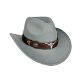 Maxbell Cowboy Hat Versatile Photo Props Comfortable Sunhat for Camping Party Travel Gray