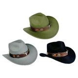 Maxbell Cowboy Hat Versatile Photo Props Comfortable Sunhat for Camping Party Travel Gray