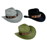 Maxbell Cowboy Hat Versatile Photo Props Comfortable Sunhat for Camping Party Travel Gray
