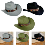 Maxbell Cowboy Hat Versatile Photo Props Comfortable Sunhat for Camping Party Travel Gray