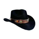Maxbell Cowboy Hat Versatile Photo Props Comfortable Sunhat for Camping Party Travel Black